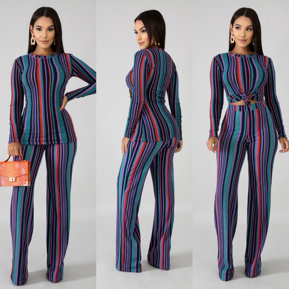 Palazzo Stripe Set